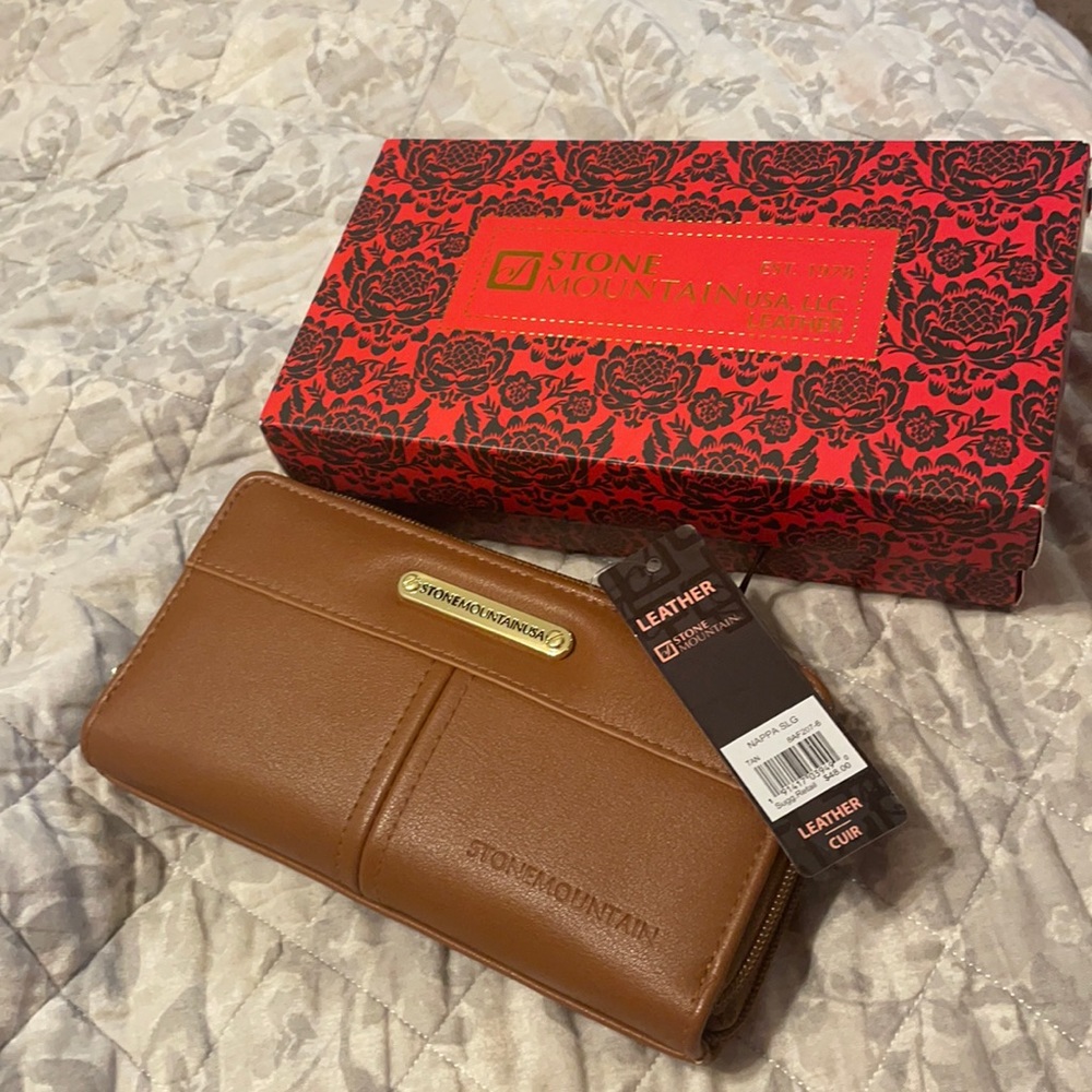 Brown leather wallet